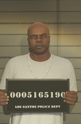 Foto de ficha policial de un sospechoso buscado