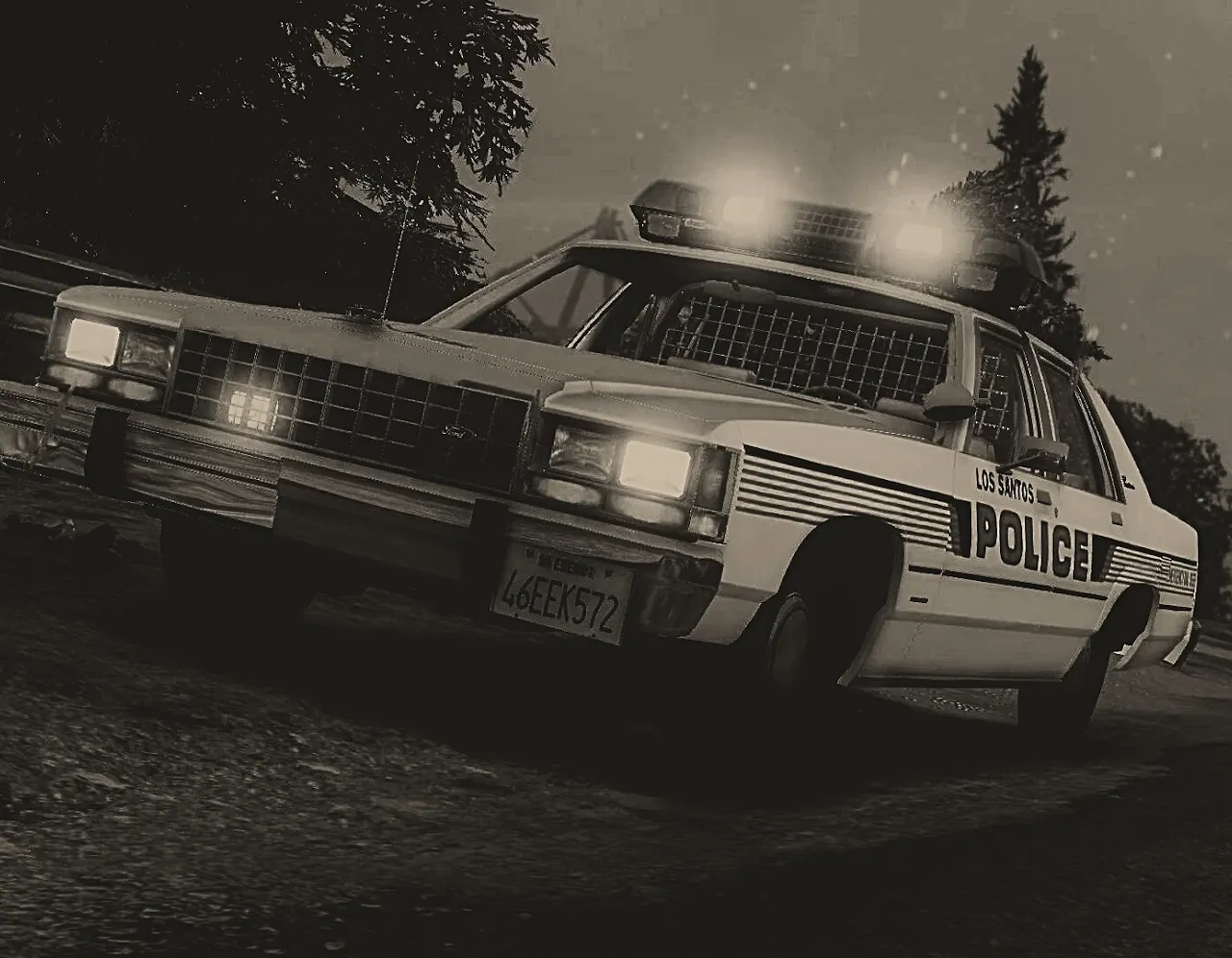 Coche patrulla clásico de la LSPD